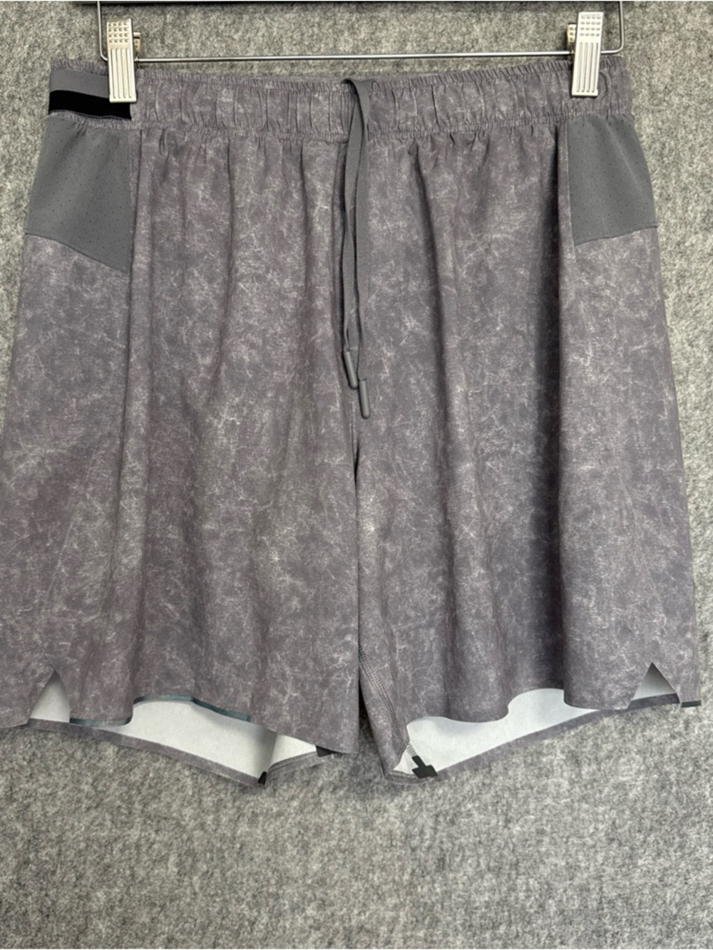 lululemon athletica Charcoal Marble-Pattern Athletic Shorts